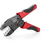 Plustool Crimping Tool for Heat Shrink Connectors AWG22-10, Ratcheting Wire Terminal Crimper - Cr...