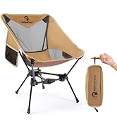 MellowCamp Lightweight Folding Camping Chair with Cup Holder &amp; Side Pocket 2.7lbs Portable Campin...