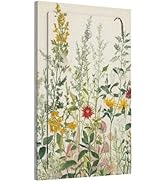 Yamxbfa Decorative Light Switch Cover Plate Rustic Beige Wildflower Green Plants Yellow Floral 1 ...