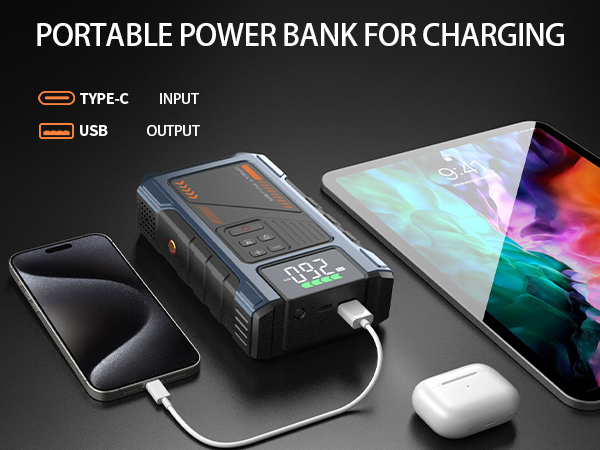 car battery charger jump starter