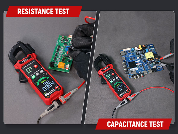 Resistance test capacitance test