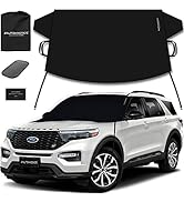 AUTOAMERICS Windshield Cover for Ice and Snow - All Weather Winter Frost Guard - Waterproof Shiel...