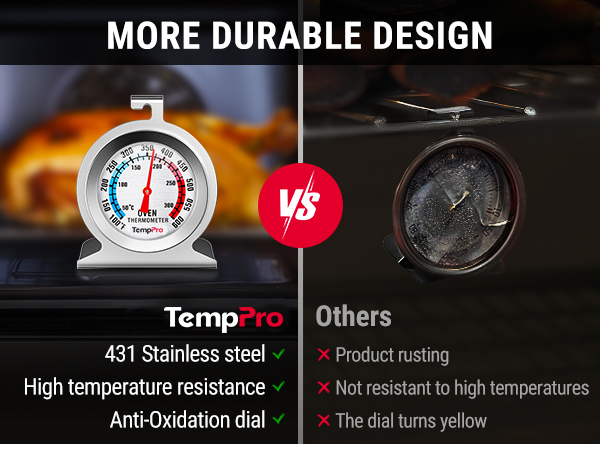 hanging oven thermometer rack large dial oven thermometer easy to read