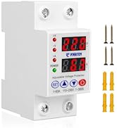 Pjerjzn Smart Miniature Circuit Breaker 110/230VAC 2P 1~63Amps Adjustable Current Limit Quick Dis...