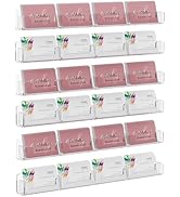 PecMuikee Business Card Holder Wall Mount,6 Pack Gift Card Holder for Wall ,Horizontal Multiple B...