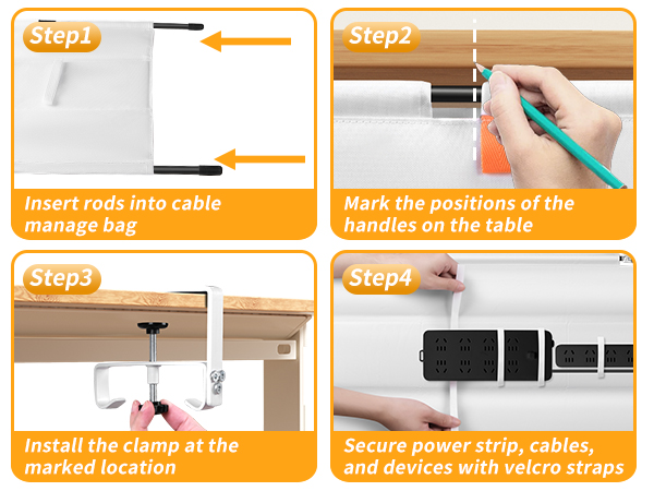 under desk cable management tray