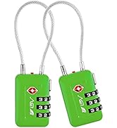 TSA Approved Luggage Travel Lock, Set-Your-Own Combination Lock for School Gym, Golf Bag, Locker,...