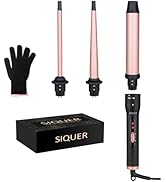3 in 1 Curling Wand Set - SIQUER Hair Waver Curling Iron for Women with 3 Interchangable Ceramic ...