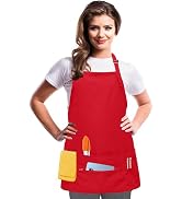 TEXVIDA Aprons for Women Men with 7 Pockets – Zipper Pocket - Buckle Closure - Server, Waitress, ...
