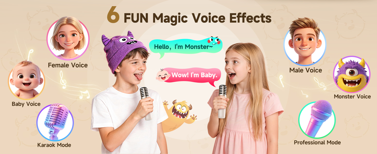 Karaoke Machine for Kids Adults Teen with Northern Lights