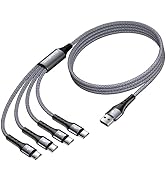 SIQIWO Multi USB C Cable Fast Charging, [4FT/2 Pack] QC 3.0(3A) USB C Splitter Cable, 4 in 1 Char...