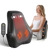 THERAZZAGGE Back Massager for Pain Relief Deep Tissue, Kneading Shiatsu Neck and Back Massager wi...