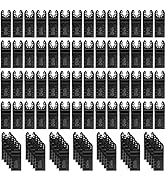 COMOWARE 105 Pcs Oscillating Saw Blades - 1-3/8” Multi Tool Blades Kits Universal Oscillating Too...