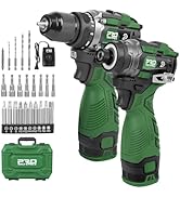 Prostormer Cordless Drill and Impact Driver Set, 17V Brushless Power Tool Kit Included 3/8” Drill...