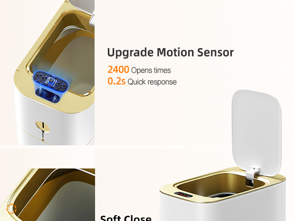 bathroom trash can with lid