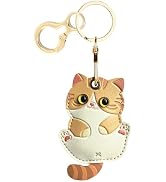 ZOUITY Leather Keychain holder Protective Case Compatible with Apple AirTag | Cute Drop-proof Cov...