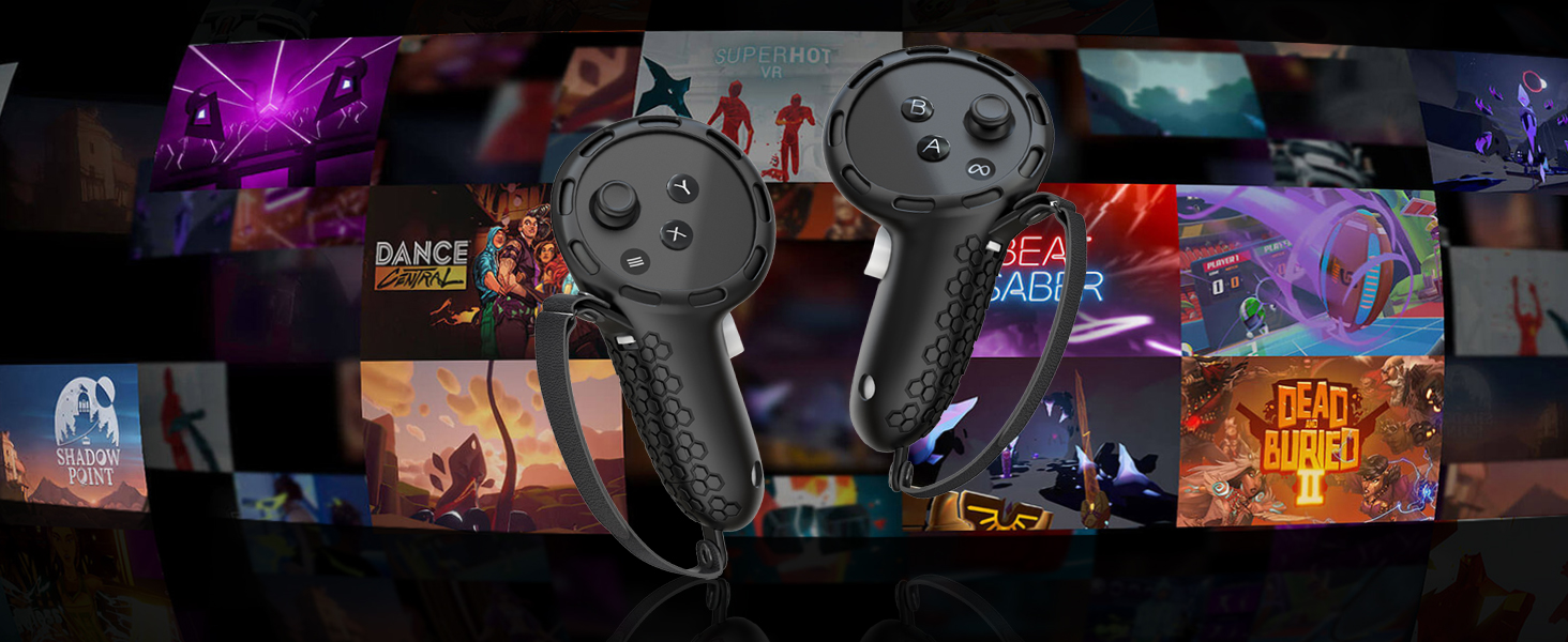 Meta Quest 3 Controllers Straps Knuckle Hand Strap Adjustable Oculus VR Accessories Joystick Black