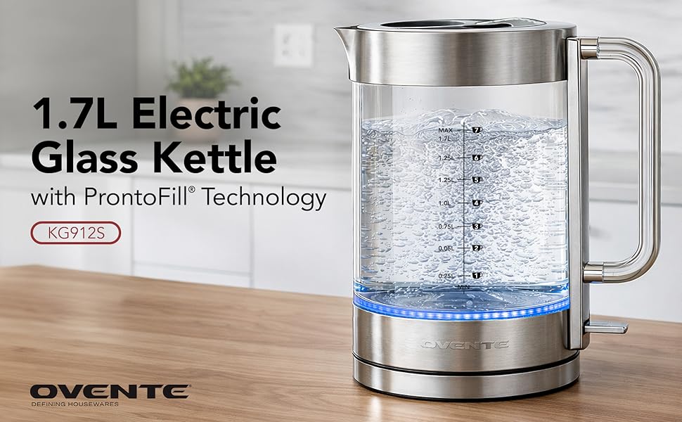1.7L Electric Glass Kettle witth Prontofill Technology