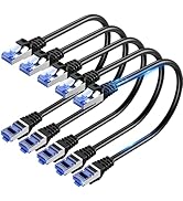 Cat6A Ethernet Cable Shielded 10Gbps 3 ft (5 Pack), Slim Shielded (F/UTP) Ethernet Cable Cat 6, F...