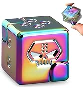 Dice Fidget Spinner Toys Cube for Kids Adults, Metal Infinity Cube, Anti-Anxiety Fidget Block wit...