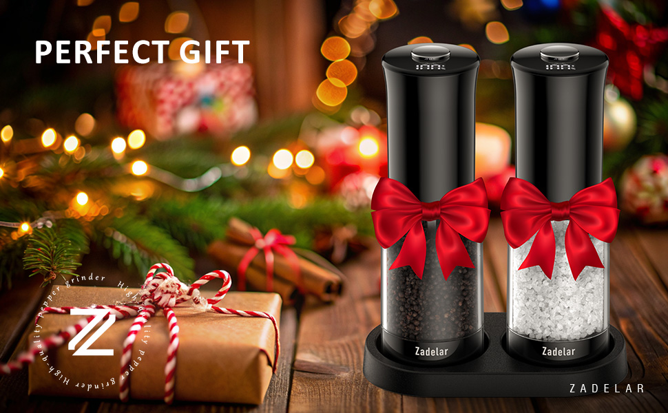 Electric Salt and Pepper Grinder Set 