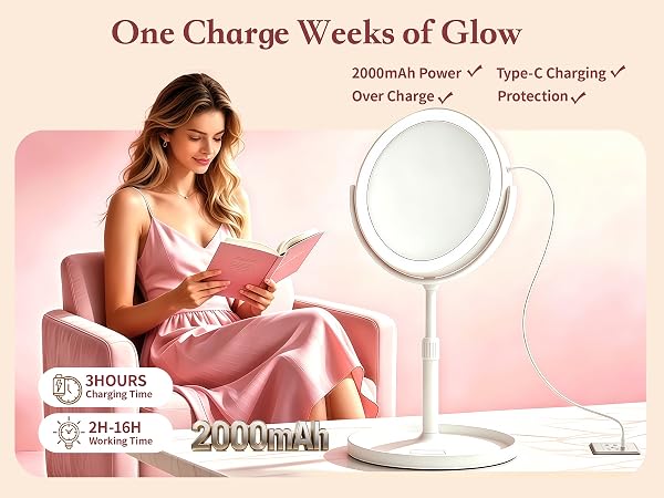 lighted makeup mirror for desk