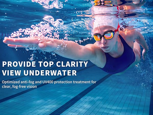 Anti-fog swimming goggles