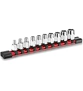 WORKPRO 3/8" Drive Socket Set, 10-Piece SAE CR-V Socket Set with Sturdy Socket Organizer, 6-Point...