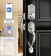 Veise VE017G-H Wi-Fi Smart Fingerprint Front Door Lock Set, Remote App Control, Keyless Entry Dea...