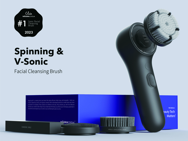 spin and V-sonic face scrubber