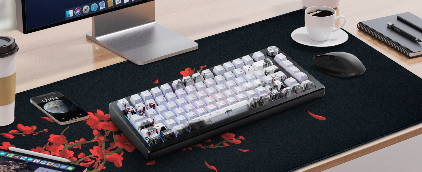 Plum Blossom Custom Keycaps
