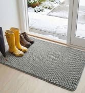 GORILLA GRIP SoakSTOPPER Dog Door Mat, 36x24 Machine Washable Rug Absorbent Doormat Captures Mois...