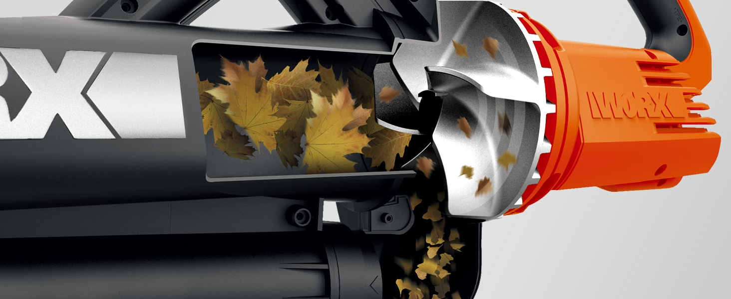 WORX WG509 Corded Leaf Blower/Vacuum/Mulcher - Metal Impeller
