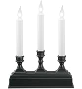 612 Vermont Battery Operated LED Window Candelabra with Bright Hot Spot, 8 Hour Timer, VT-1530A (...