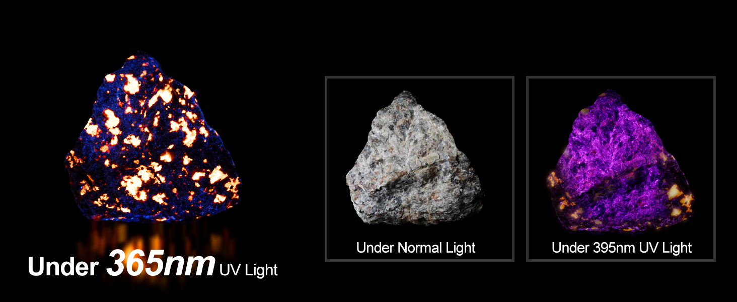 UV flashlight for rock