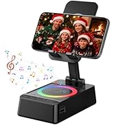 buwy Gifts for Men Women, Cell Phone Stand with Wireless Bluetooth Speaker and Colorful LED Light...