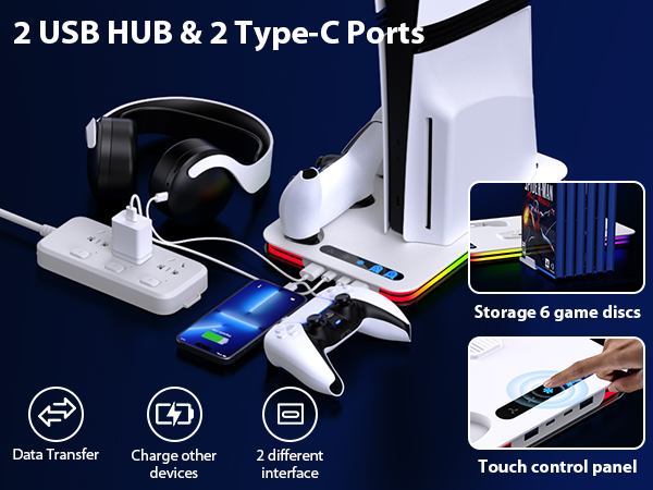 PS5 Cooling Station for PS5/Slim/Pro PS5/Slim/Pro Stand and Cooling Station