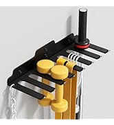 XZHXFX Barbell Wall Holder,Single Barbell wall Mount Hanger,Garage Gym Bar Wall Rack,Vertical Oly...