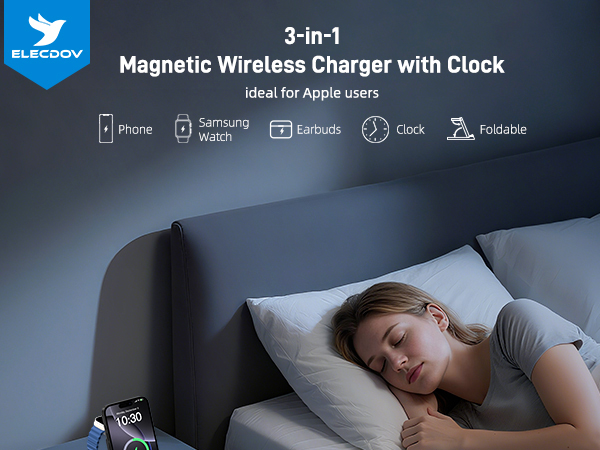 magsafe charger charging station wireless charger iphone magnetic 3 in 1 charging station apple