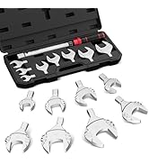 VANPO HVAC Torque Wrench 10–80 Ft-lb, 3/8 Inch Drive Adjustable Click Torque Wrench with Open End...