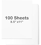 AOBOPLE 100 Sheets White Card Stock Printer Paper 8.5 x 11 Double Sided Cardstock Paper 66lb/180g...