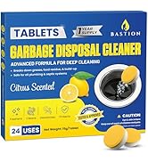 Bastion Garbage Disposal Cleaner Deodorizer Tablets - 24 Pack (1 Year Supply) Powerful Foaming XL...