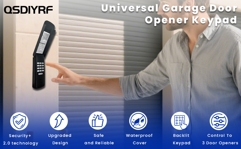 QSDIYRF Garage Door Opener Keypad