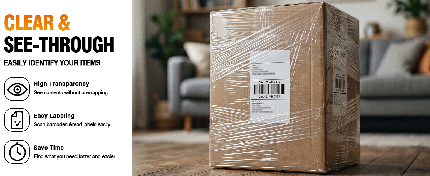 Plastic Stretch Film Shrink Stretch Wrap Moving Supplies Packing Shipping Pallet Boxes Dorm college