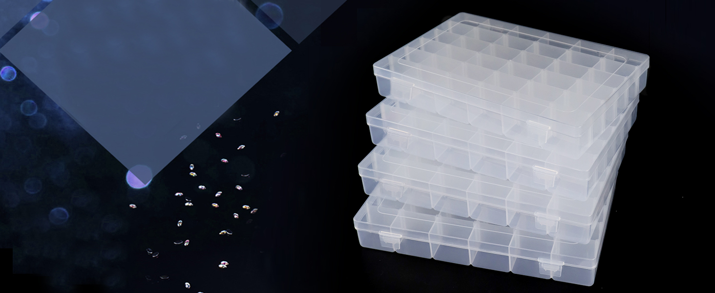 36 Grids Clear Box, 4 Pack