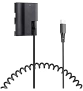 QUZOC DR-E6 DC Coupler LP-E6 LP-E6N Dummy Battery PD Cable ACK-E6 USB C Power Supply Adapter Comp...
