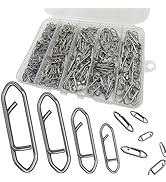 DAMIDEL 280Pcs/Box Stainless Steel Fishing Power Speed Clips (SS:100Pcs,S:100Pcs,M:60Pcs,L:20Pcs)...