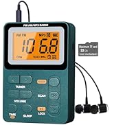 Paeiope Portable Radio AM FM, Rechargeable Pocket Radio with Best Reception Digital Tuning, MP3, ...