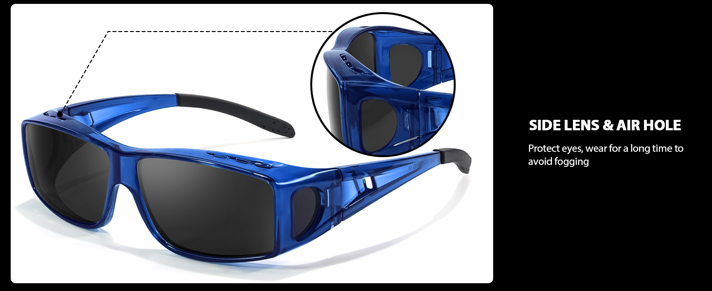 Myiaur Over Glasses Sunglasses for Men Women, Polarized Fit Over Sunglasses UVProtection, Anti Glare