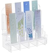 Bookmark Display Stand for Vendors, 8 Compartments Acrylic Bookmark Display for 2.2'', Mobile-Fri...